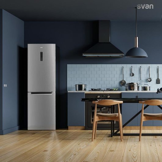Frigorífico Combi SVAN SC185600ENFX No Frost 185,5cm 323L E Inox