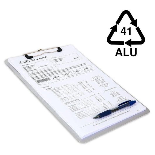 Supporto Documenti Office Box Alluminio A4 con Molletta