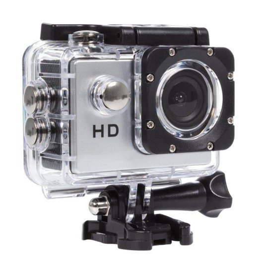 Cámara Deportiva Dam Electronics Komir 720P HD Gran Angular 14 Accesorios UltraWide