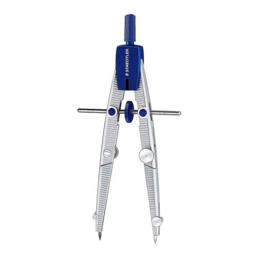 Compasso de Precisão Staedtler Noris com Adaptador Universal e Tubo de Minas Estojo Compacto