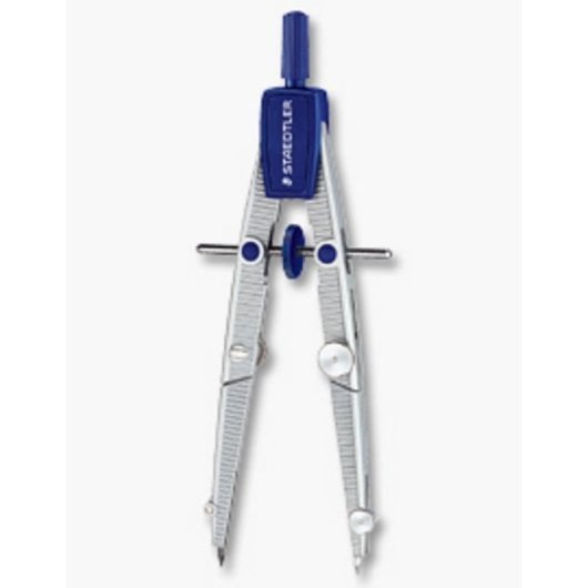 Compasso de Precisão Staedtler Noris com Adaptador Universal e Tubo de Minas Estojo Compacto