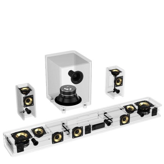 Barra Audio Hiwill-audio A534 5.3.4 800W Bluetooth Dolby Atmos Marrone Scuro