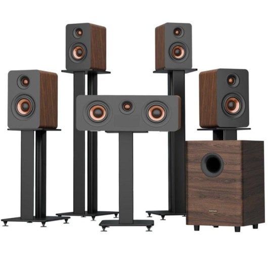 Barra Audio Hiwill-audio M514 5.1.4 900W Dolby Atmos Legno Marrone Scuro