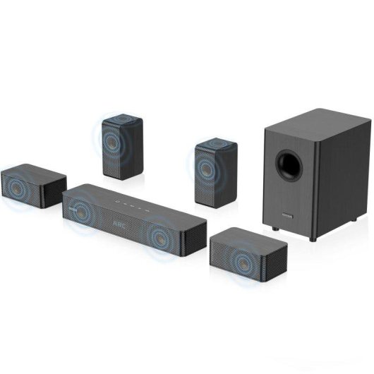 Barra Audio Hiwill-audio N512 5.1.2 400W Bluetooth Subwoofer Nero