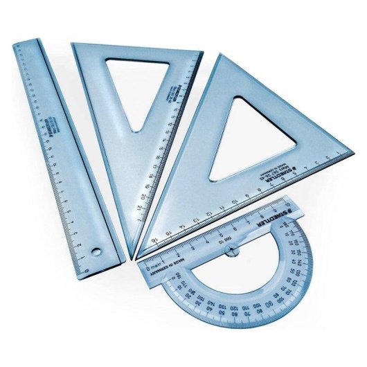 Set de Geometria 4 Peças Plástico Transparente Staedtler Mars