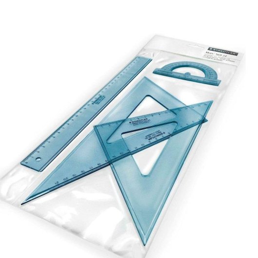 Set de Geometria 4 Peças Plástico Transparente Staedtler Mars