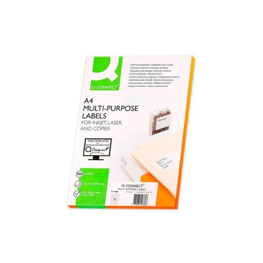 Etiquetas Adhesivas Q-Connect A4 14 Etiquetas 99.1x38.1mm
