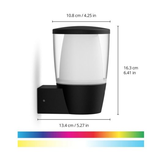 Aplique mural WiZ ELPAS Intelligent Wi-Fi Bluetooth Noir