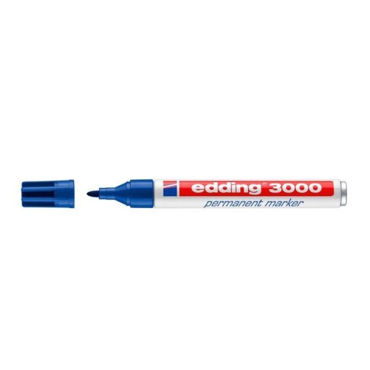 Marcatore permanente Edding 3000 punta rotonda 1.5-3 mm blu
