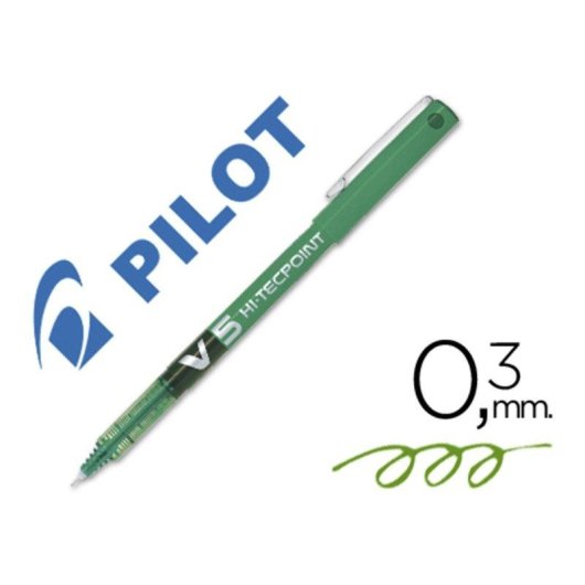 Penna Pilot V5 Hi-tecpoint 0.5 mm Verde Set di 6