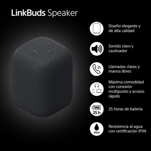 Altavoces Sony LinkBuds Speaker inalámbricos 24W Bluetooth y resistencia al agua