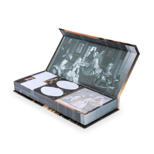 Set de notas adhesivas decoradas Javier Las Meninas caja magnética