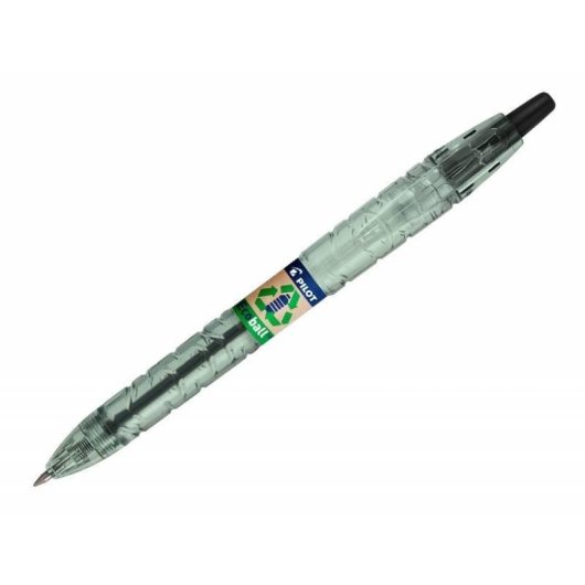 Bic Ecoball - Pennino a Sfere Retrattile con Inchiostro a Olio. 86% di Plastica Riciclata. Nero