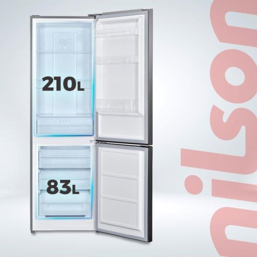 Frigorífico Combi Nilson NC185600ENFX No Frost 185cm 293L E Inox