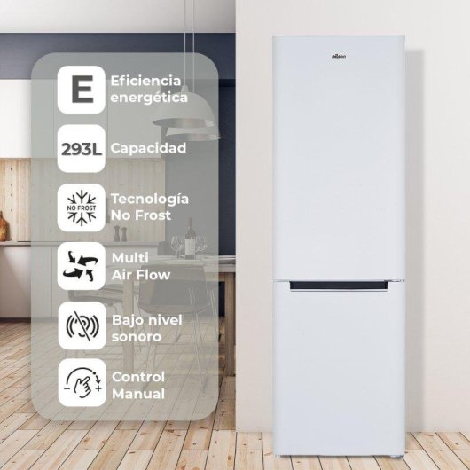 Frigorífico Combi Nilson NC185600ENF No Frost 185cm 293L E Blanco