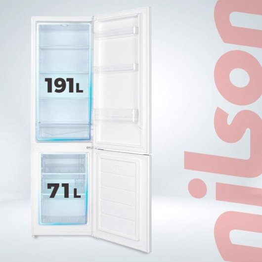 Frigorífico Combi Nilson NC185500E Defrost 180cm 262L E Blanco