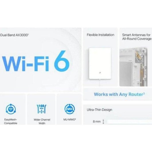 WiFi Mesh TP-Link Archer Air E5 AX3000 3 Gbps Cobertura Total y Diseño Ultra Delgado