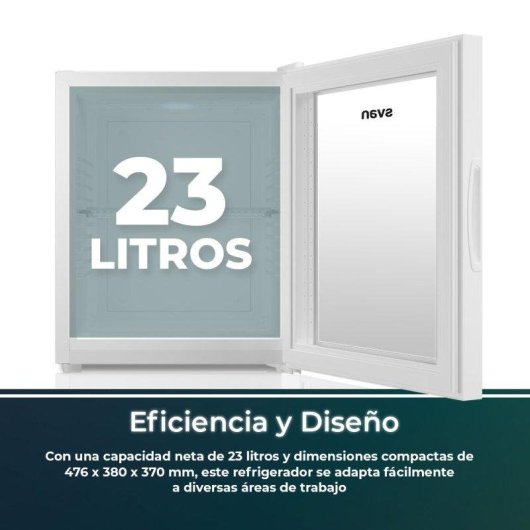 Frigorífico Mini Svan SRH5400PB Defrost 47,6cm 23L E Blanco