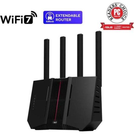 Router ASUS RT-BE92U WiFi 7 Tribanda 10Gbps AiMesh VPN Segurança avançada