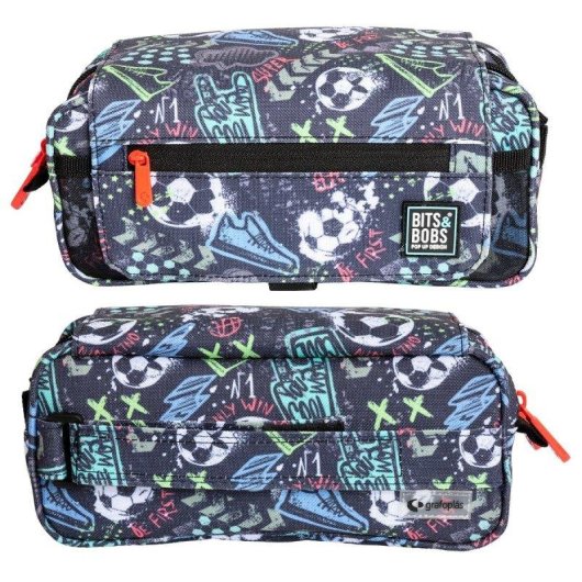 Estuche Portatodo Triple Grafoplás Bits and Bobs Design 23 x 10 x 10 cm