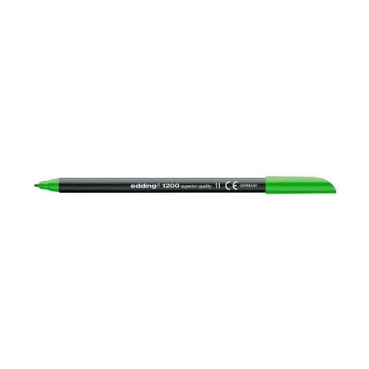 Pennarello a Fibra Edding 1200 Punta Tonda 0.5 mm Verde Chiaro