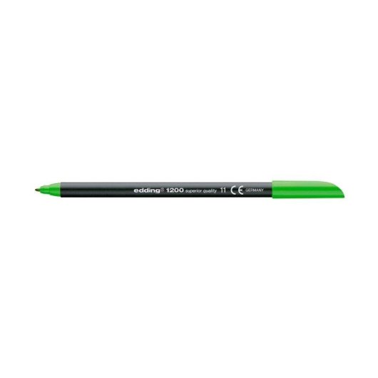 Pennarello a Fibra Edding 1200 Punta Tonda 0.5 mm Verde Chiaro