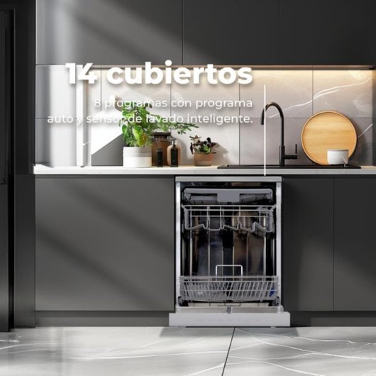 Lavavajillas Evvo D3x 14 Servicios D Acero Inox con Apertura Automática