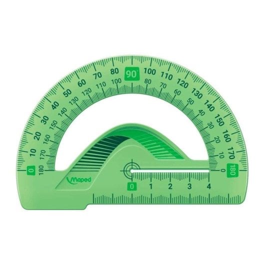 Kit de 4 Reglas Escolares para Geometría Maped Irrompibles Verde