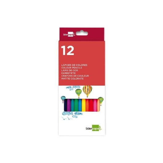 Matite a Colori Liderpapel Scatola da 12 Unità Colori Misti