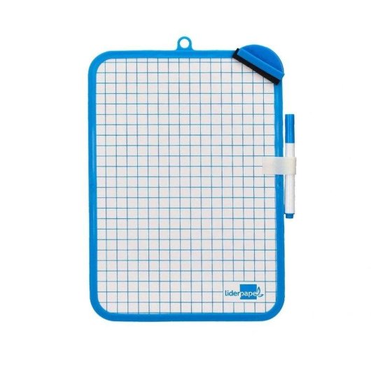 Lavagna Bianca Doppia Faccia Liderpapel 18x26 cm con Pennarello e Gomma
