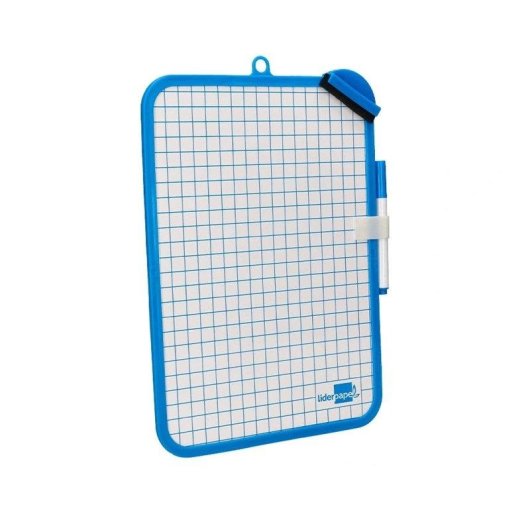 Lavagna Bianca Doppia Faccia Liderpapel 18x26 cm con Pennarello e Gomma