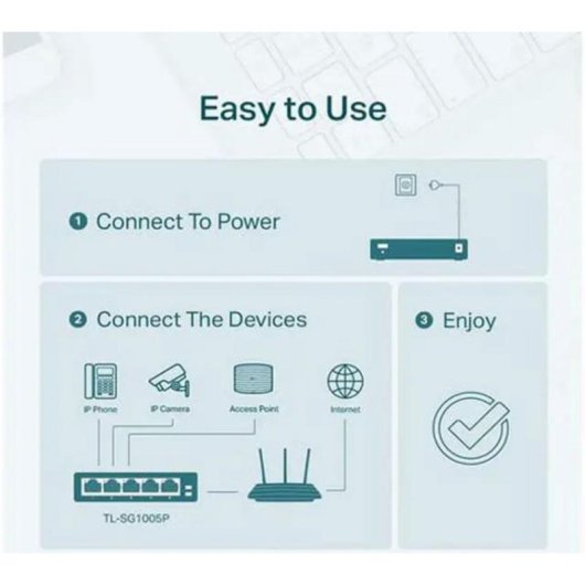 Switch TP-Link TL-SG1005P Gigabit Ethernet PoE 5 Ports