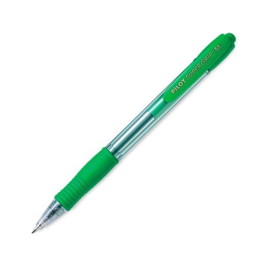 Penna Pilot Super Grip Retrattile Verde a Inchiostro a Olio