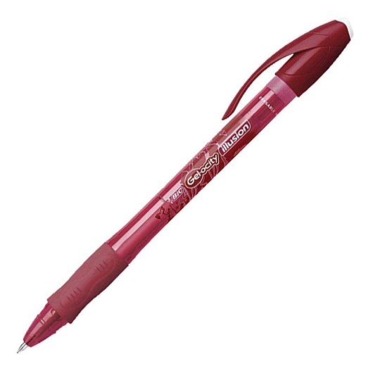 Penna BIC Gel-ocity Illusion Rossa 0.7mm Cancellabile e Ricaricabile con Grip