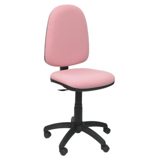 Silla de oficina ergonómica Piqueras y Crespo Ayna con mecanismo de contacto permanente y tapizado rosa claro