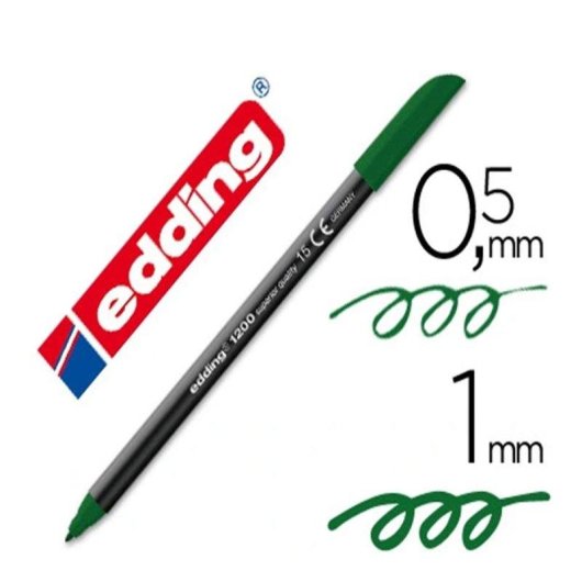 Pennarelo Edding 1200 Punta Tonda 0.5 mm Verde Oliva