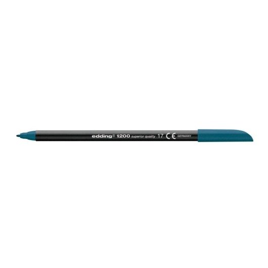 Pennarello a fibra Edding 1200 punta tonda 0.5 mm blu acciaio