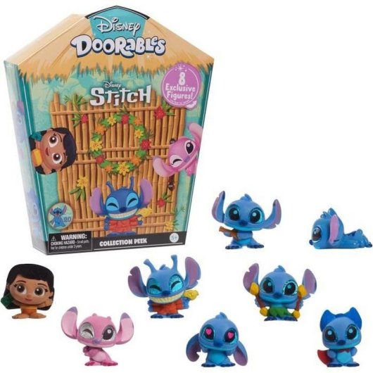 Figura Just Play Stitch Doorables Pack Coleccionista Multicolor
