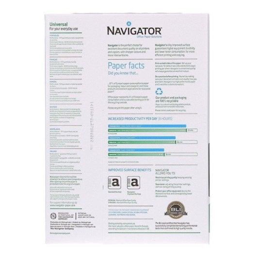 Carta Fotocopie Navigator Nav-80-a4 A4 80g 500 Fogli