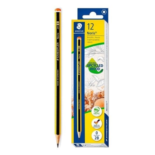 Lápiz Staedtler Noris 2B Hexagonal Set 12 Unidades Madera Certificada
