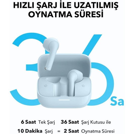 Auriculares Anker SOUNDCORE K20I Bluetooth True Wireless Desportivos Azul USB-C