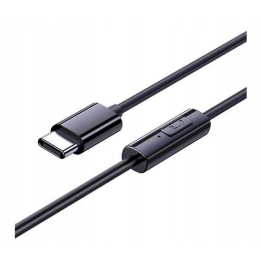 Auriculares Baseus ENCOK CZ11 com fio, microfone, controlo de volume, desporto preto