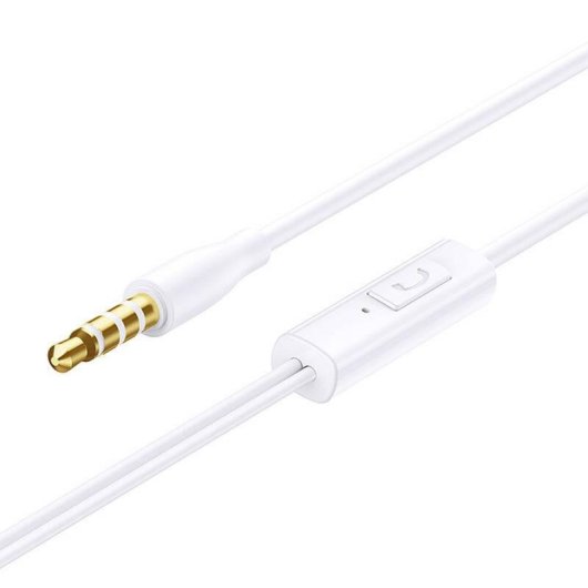 Auriculares Baseus ENCOK HZ11 com cabo 3,5 mm para chamadas e desporto brancos