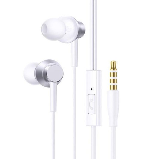 Auriculares Baseus ENCOK HZ11 com cabo 3,5 mm para chamadas e desporto brancos