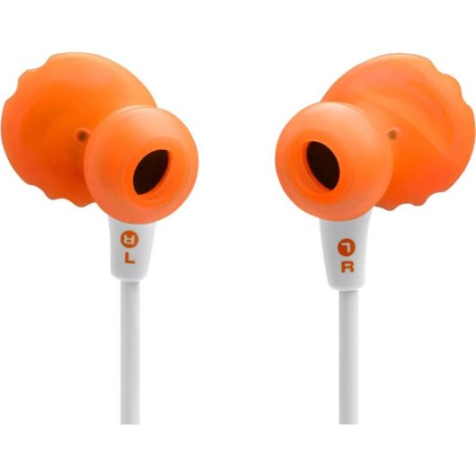 Auricolari JBL Endurance Run 3C con cavo USB-C, resistenti IP65, per sport, marrone e bianco