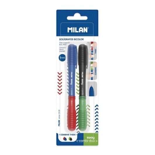 Bolígrafos Milan SWAY Combi Duo Pack 2 Unidades 4 Colores