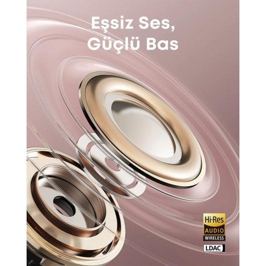 Auriculares Anker Soundcore AeroClip sans fil Bluetooth ANC, micro et étanche rose