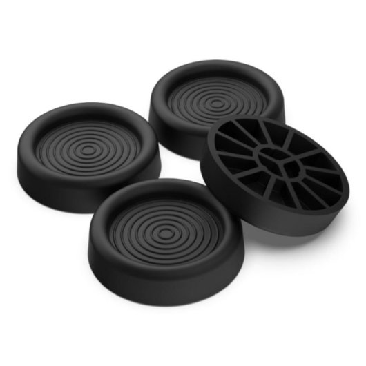 Bases Antivibración Meliconi 4 Unidades Negro para Lavadora y Secadora