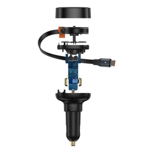 Cargador de Coche Baseus Enjoyment Pro 60W USB-C Retráctil Negro