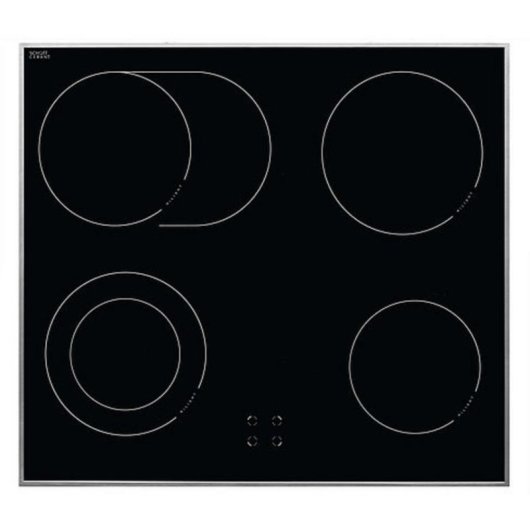 Piastra da Cottura Amica EHC 12761 E Vetroceramica 4 Zone Nera 57,5 cm